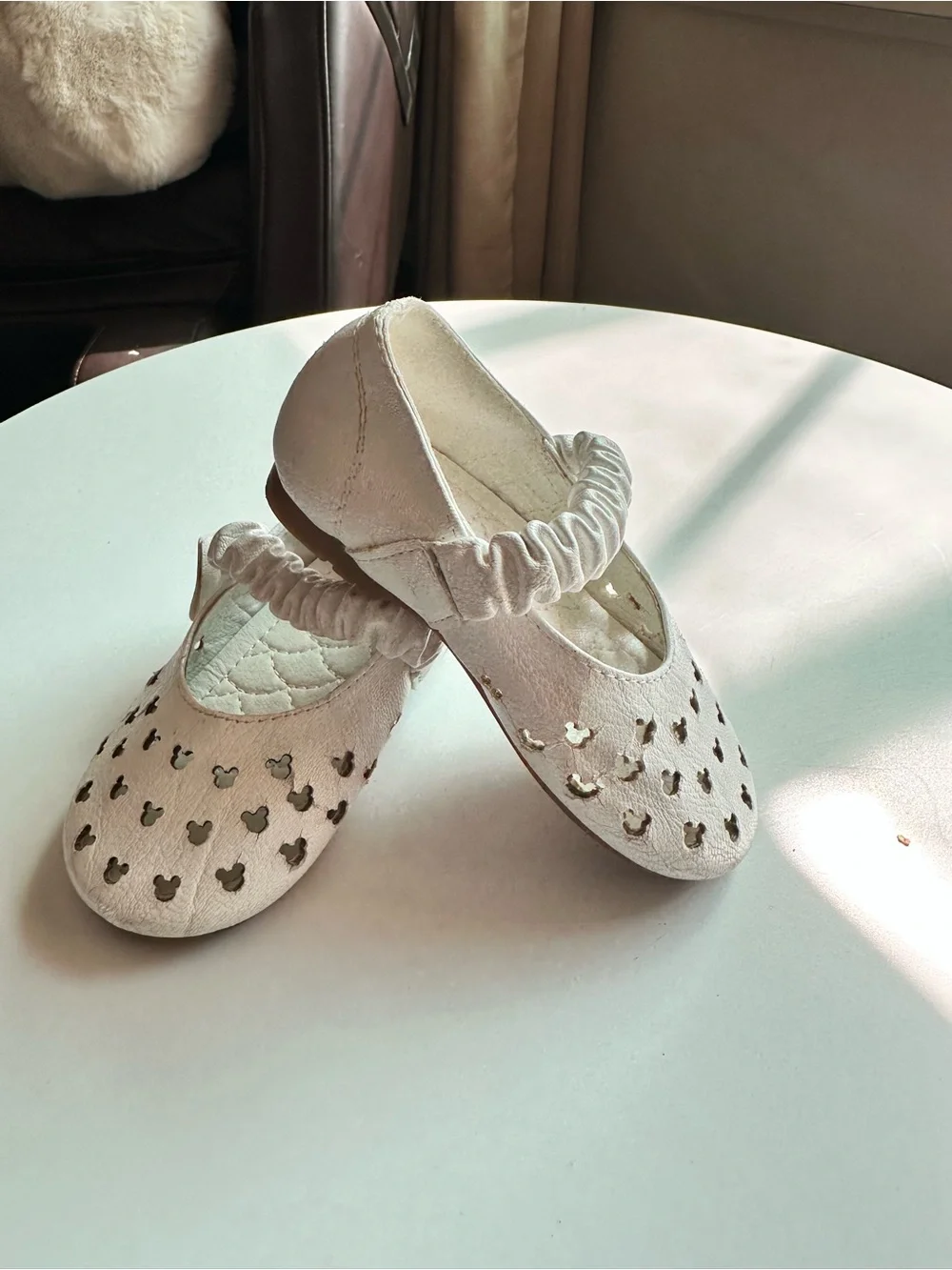 Love Kids White Toddler Mary Jane Shoes with Heart Cutouts